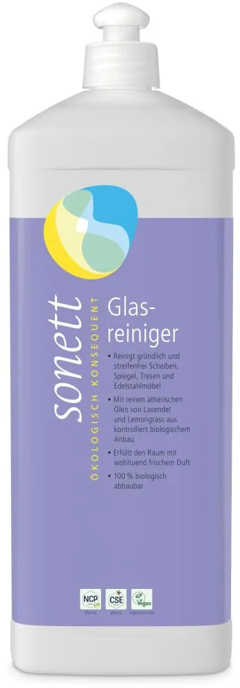 sonett-glasreiniger-1-liter-bio-glasreiniger-mit-lavendel-und-lemongrass-l-strei image 1