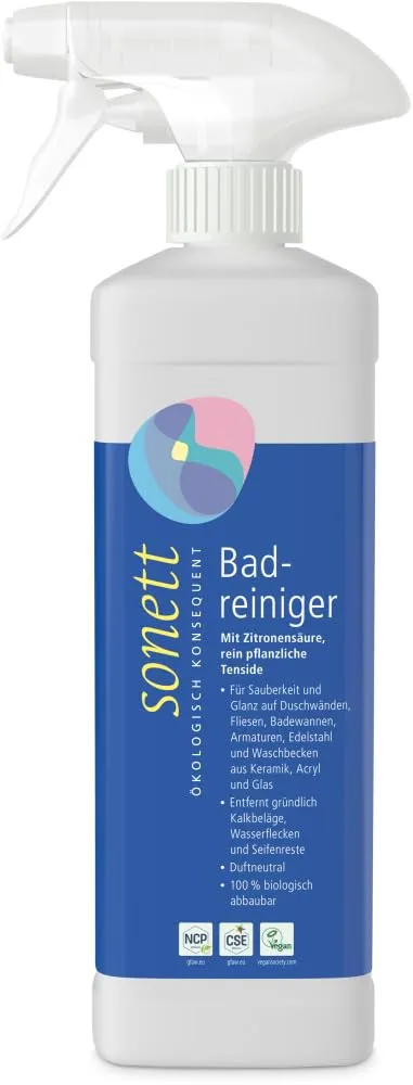sonett-badreiniger-500-ml-bio-kalkreiniger-mit-zitronens-ure-duftneutral-f-r-fli image 1
