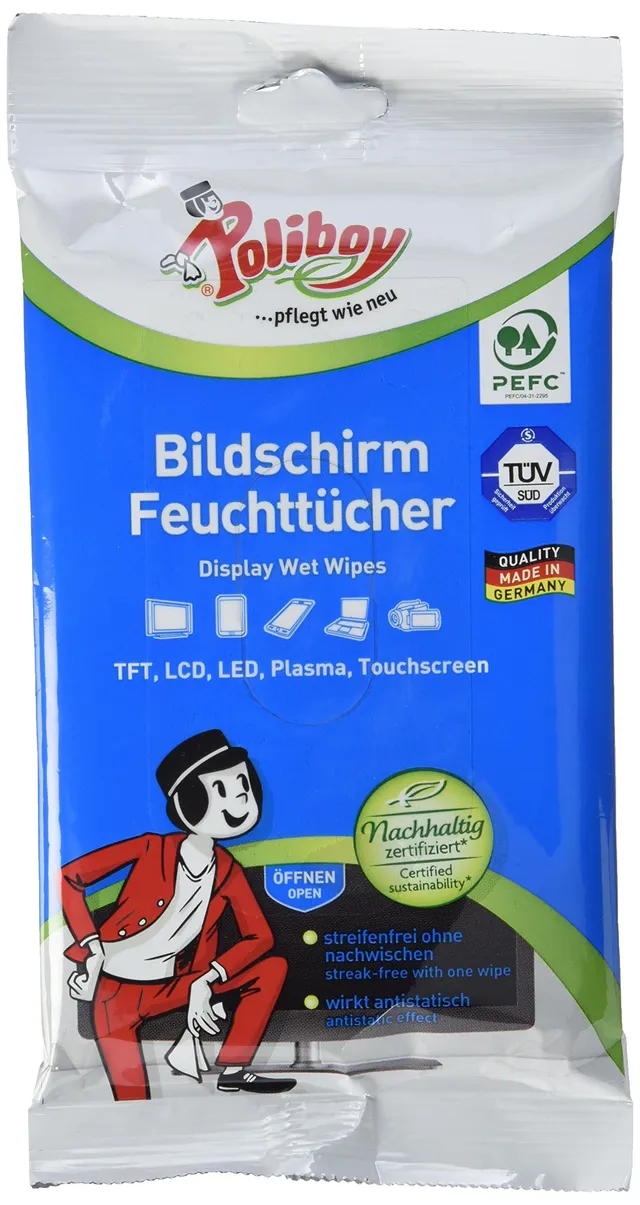 poliboy-flachbildschirm-t-cher-30-feuchtt-cher-f-r-tft-lcd-led-plasma-touchscree image 1