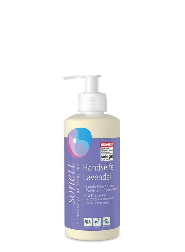 sonett-handseife-lavendel-300-ml-milde-handseife-mit-bio-lavendel-l-f-r-h-nde-ge image 1