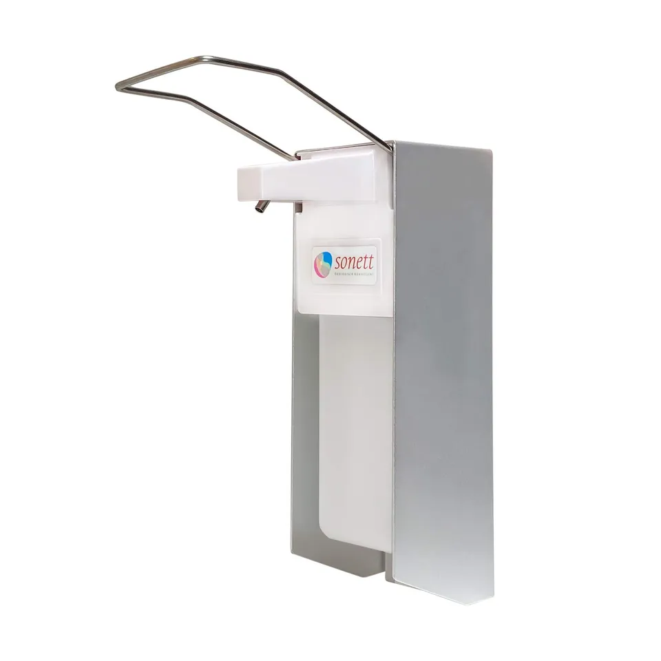 sonett-wandspender-1-liter-mit-edelstahl-ellbogenb-gel-universell-f-r-fl-ssigsei image 1