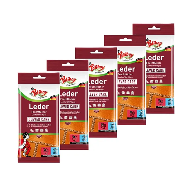 poliboy-leder-feuchtt-cher-5er-pack-5-x-20-t-cher-100-st-ck-f-r-glatt-und-kunstl image 1