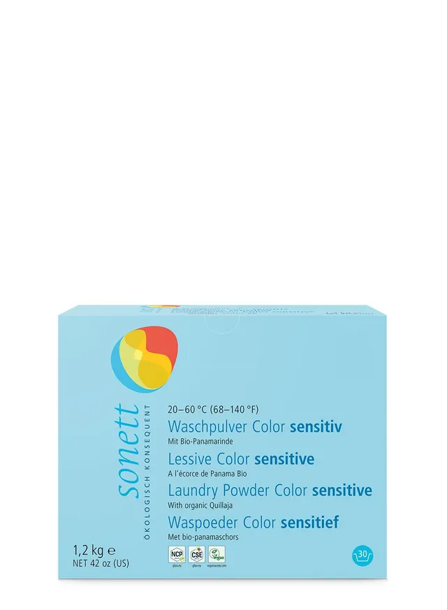 sonett-waschpulver-color-sensitiv-1-2-kg-farbschonendes-bio-waschpulver-mit-pana image 1