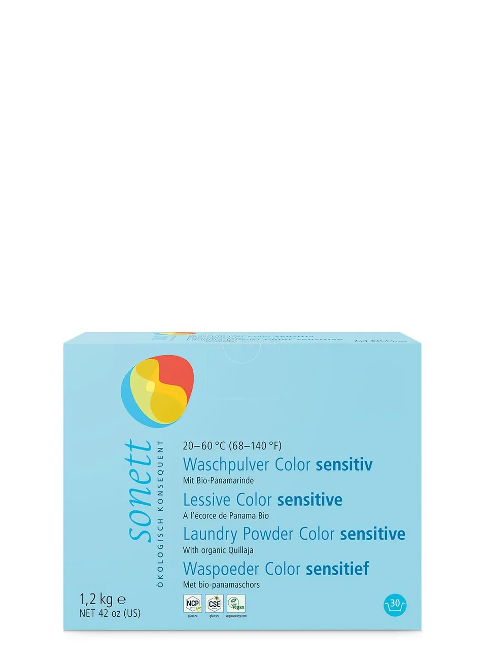 sonett-waschpulver-color-sensitiv-1-2-kg-farbschonendes-bio-waschpulver-mit-pana image 1