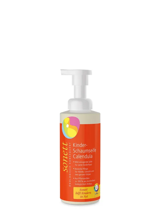 sonett-kinder-schaumseife-calendula-200-ml-milde-bio-schaumseife-f-r-zarte-kinde image 1