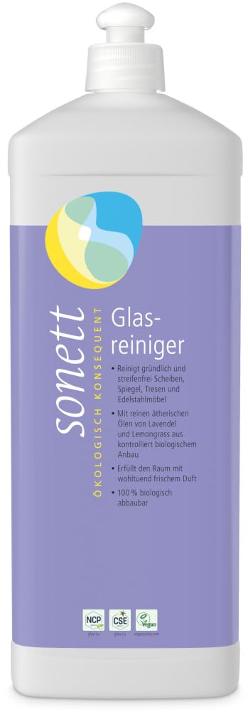 sonett-glasreiniger-1-liter-bio-glasreiniger-mit-lavendel-und-lemongrass-l-strei image 1