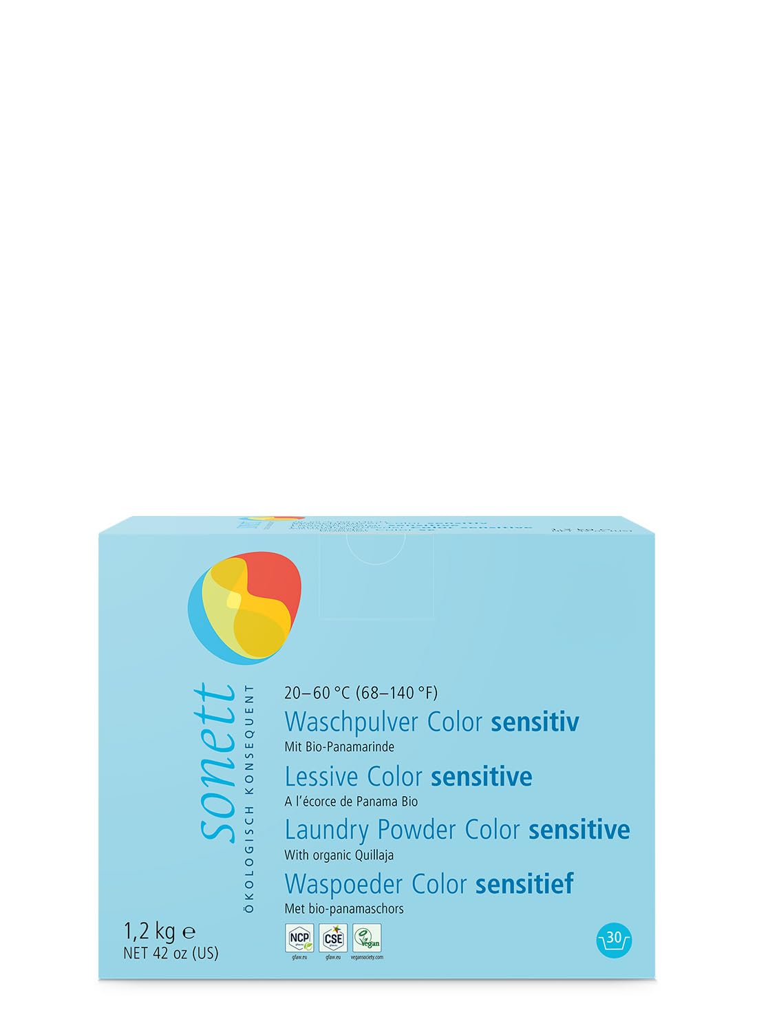 sonett-waschpulver-color-sensitiv-1-2-kg-farbschonendes-bio-waschpulver-mit-pana image 1