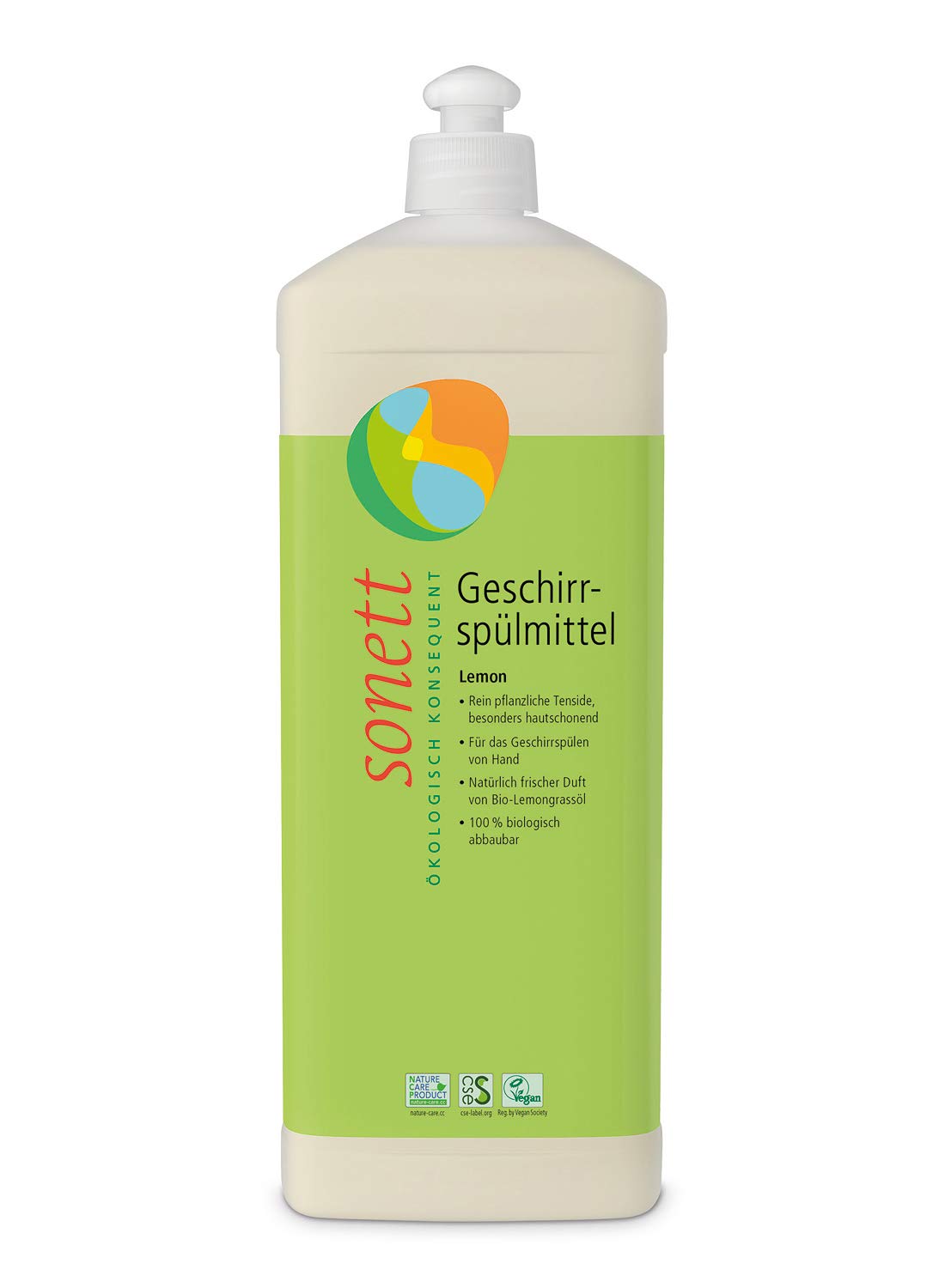sonett-geschirrsp-lmittel-lemon-1-liter-nachf-llflasche-konzentriert-bio-lemongr image 1