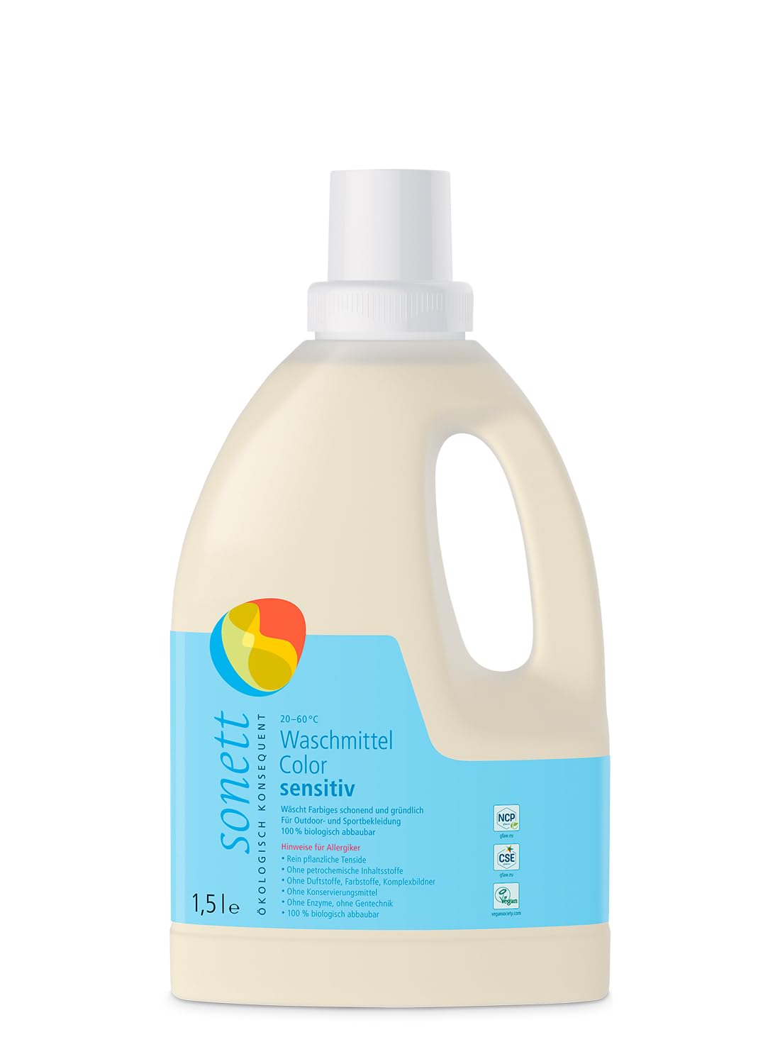 sonett-waschmittel-color-sensitiv-1-5-l-veganes-fl-ssigwaschmittel-f-r-farbige-u image 1