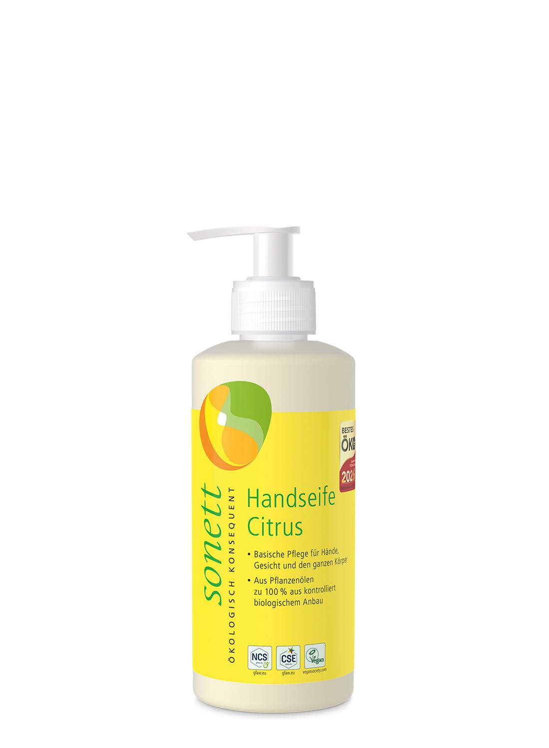 sonett-handseife-citrus-300-ml-fl-ssigseife-aus-bio-pflanzen-len-mit-bio-lemongr image 1