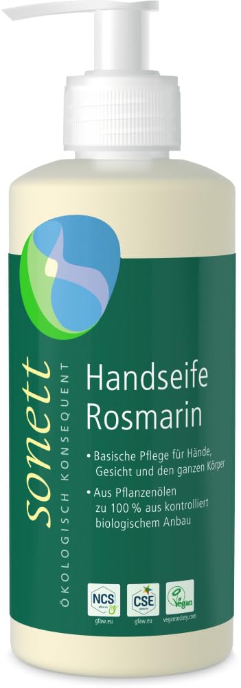 sonett-handseife-rosmarin-300-ml-vegane-bio-fl-ssigseife-aus-kontrolliert-biolog image 1