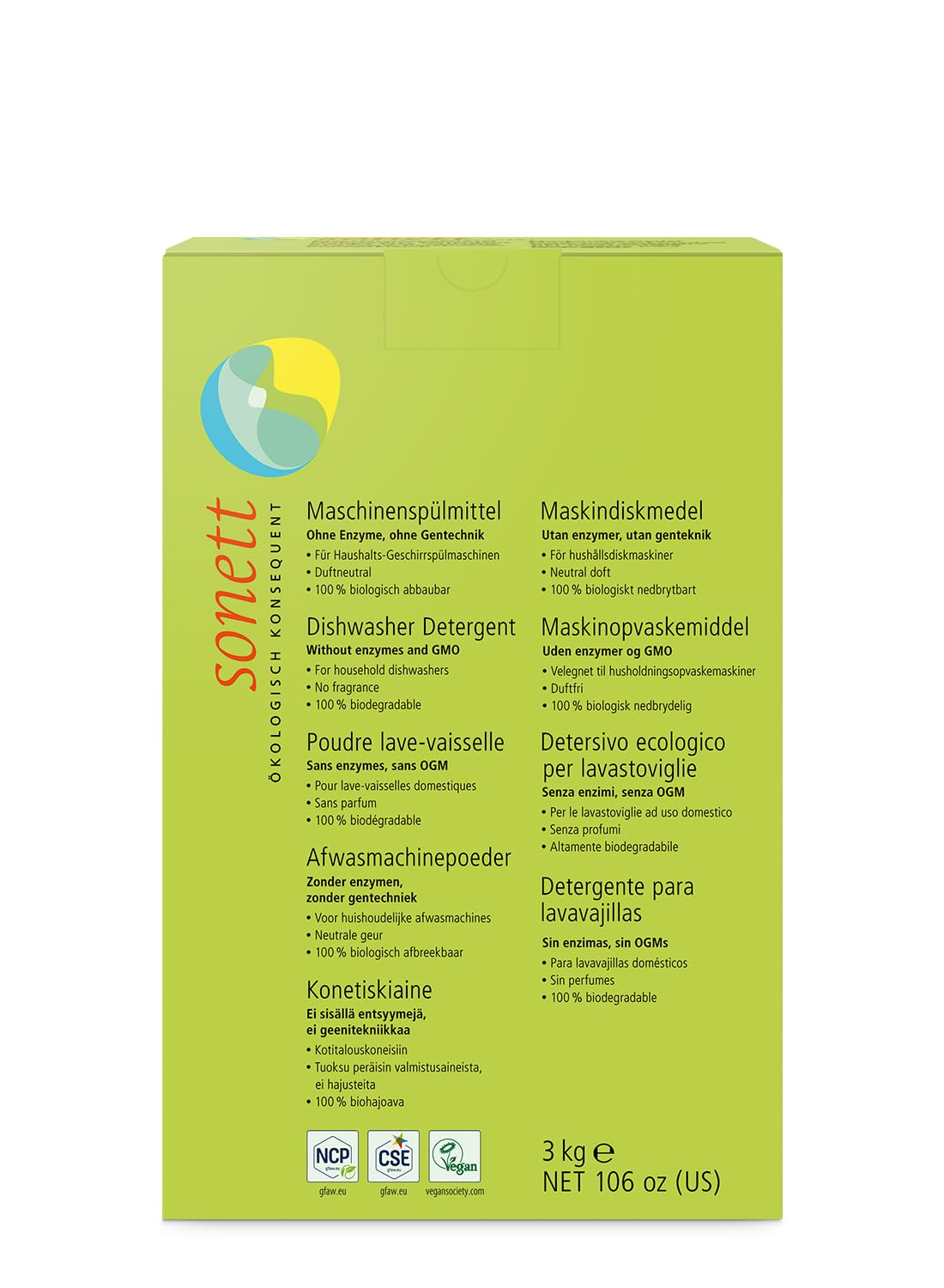 sonett-maschinensp-lmittel-3-kg-pulver-konzentrat-duftneutral-enzymfrei-100-biol image 1