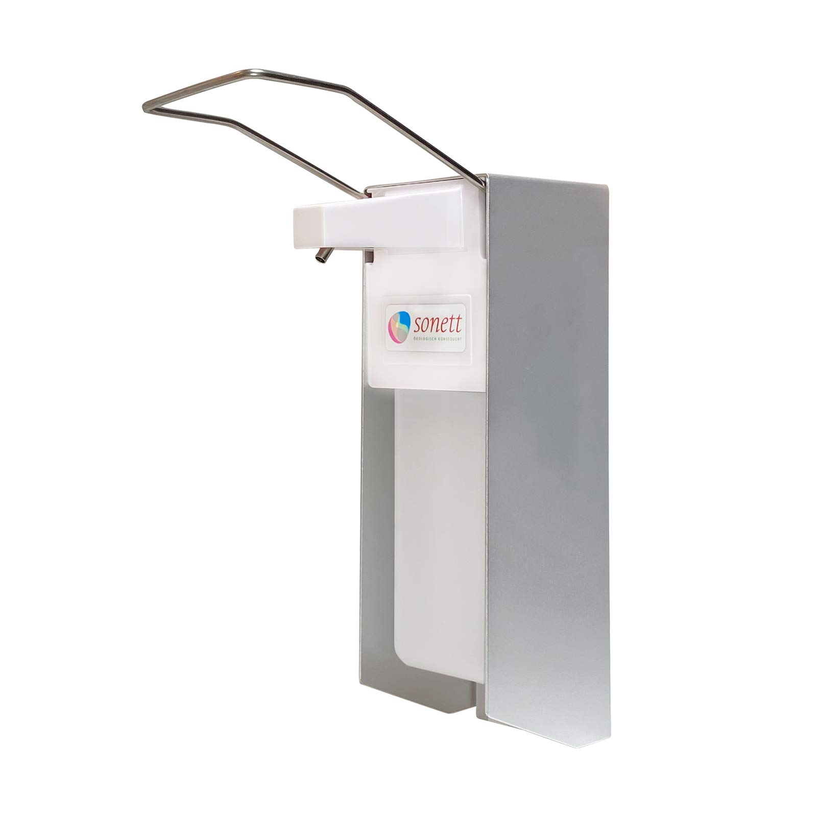 sonett-wandspender-1-liter-mit-edelstahl-ellbogenb-gel-universell-f-r-fl-ssigsei image 1
