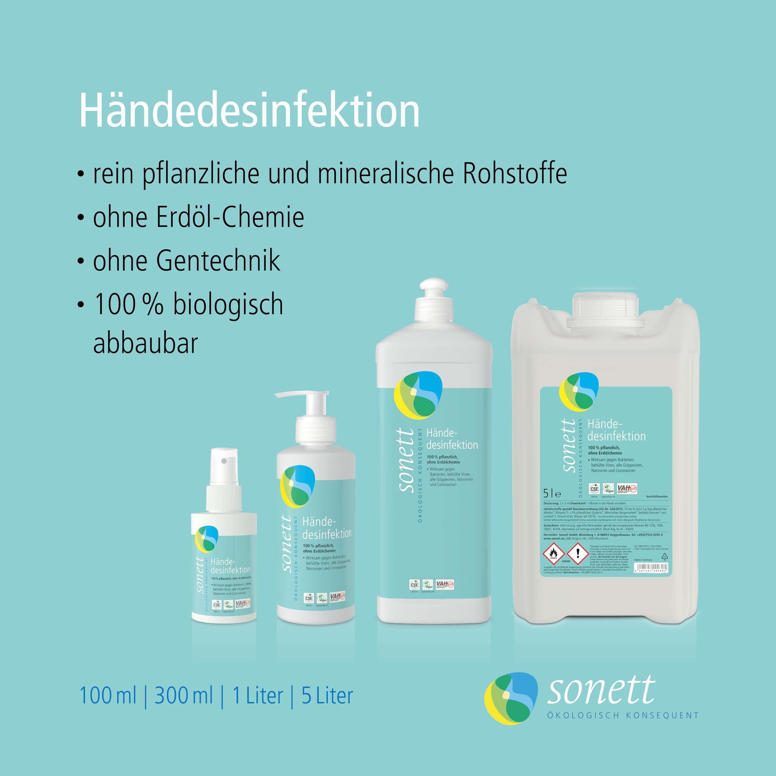 sonett-h-ndedesinfektion-pflanzliches-desinfektionsmittel-300-ml-70-alkohol-vah- image 2